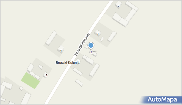 Broszki, Broszki-Kolonia, 4, mapa Broszki