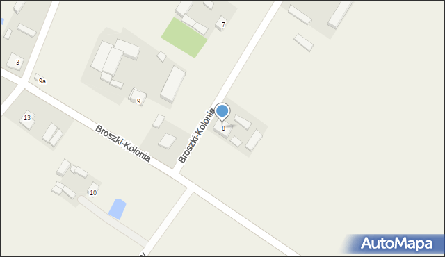 Broszki, Broszki-Kolonia, 8, mapa Broszki