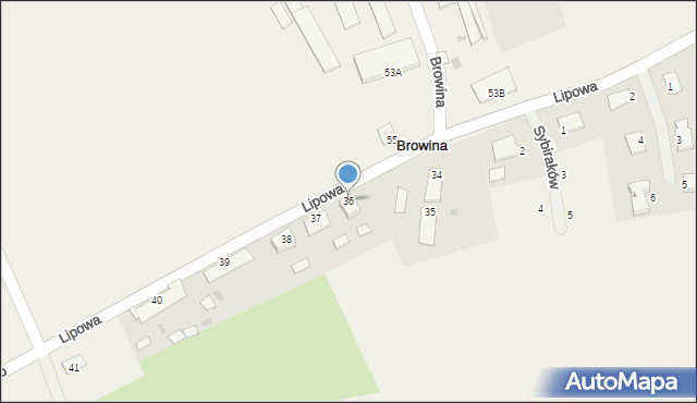 Browina, Browina, 36, mapa Browina