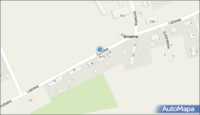 Browina, Browina, 37, mapa Browina