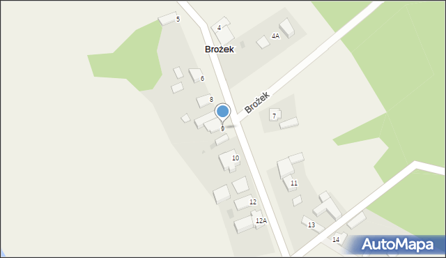 Brożek, Brożek, 9, mapa Brożek