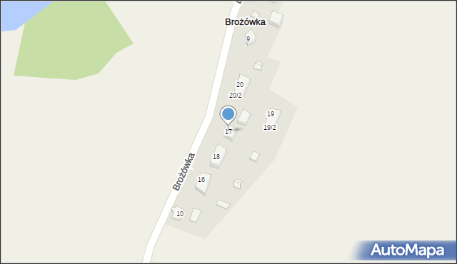 Brożówka, Brożówka, 17, mapa Brożówka