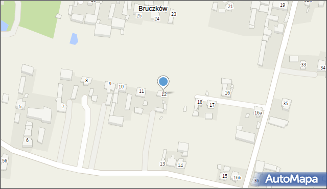 Bruczków, Bruczków, 12, mapa Bruczków