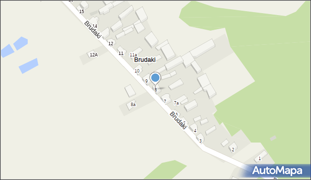 Brudaki, Brudaki, 8, mapa Brudaki