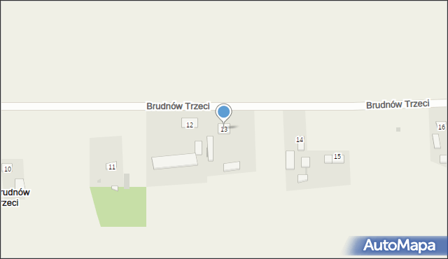 Brudnów Trzeci, Brudnów Trzeci, 13, mapa Brudnów Trzeci