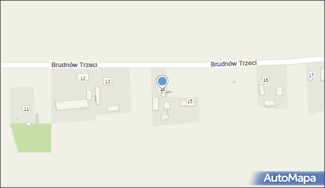 Brudnów Trzeci, Brudnów Trzeci, 14a, mapa Brudnów Trzeci