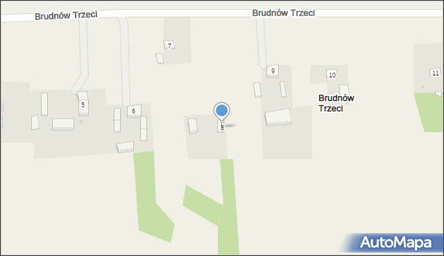 Brudnów Trzeci, Brudnów Trzeci, 8, mapa Brudnów Trzeci