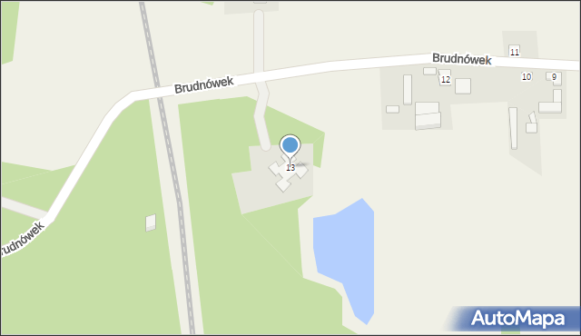 Brudnówek, Brudnówek, 13, mapa Brudnówek