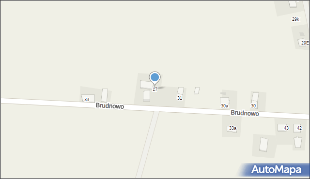 Brudnowo, Brudnowo, 17, mapa Brudnowo