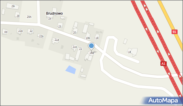 Brudnowo, Brudnowo, 19a, mapa Brudnowo