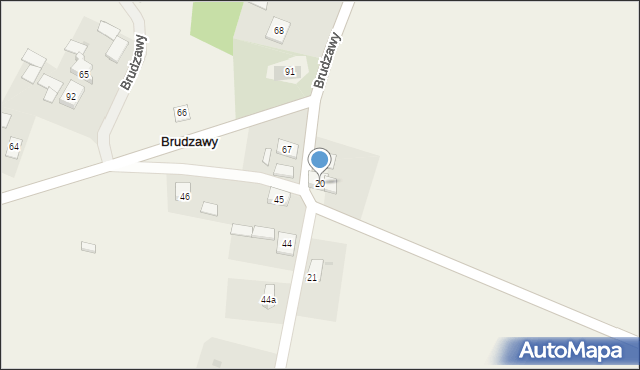 Brudzawy, Brudzawy, 20, mapa Brudzawy