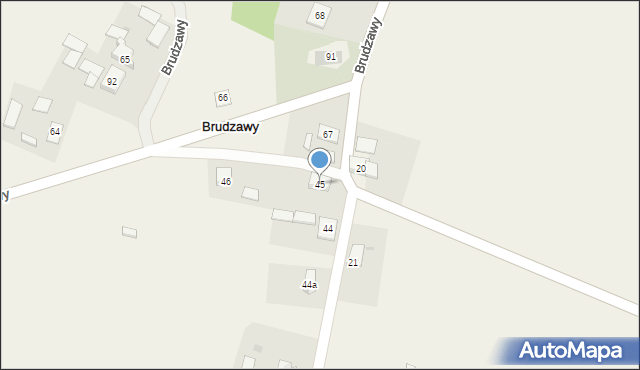 Brudzawy, Brudzawy, 45, mapa Brudzawy