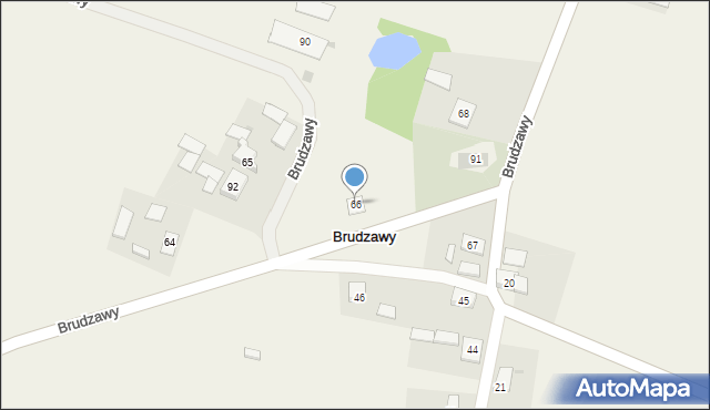 Brudzawy, Brudzawy, 66, mapa Brudzawy
