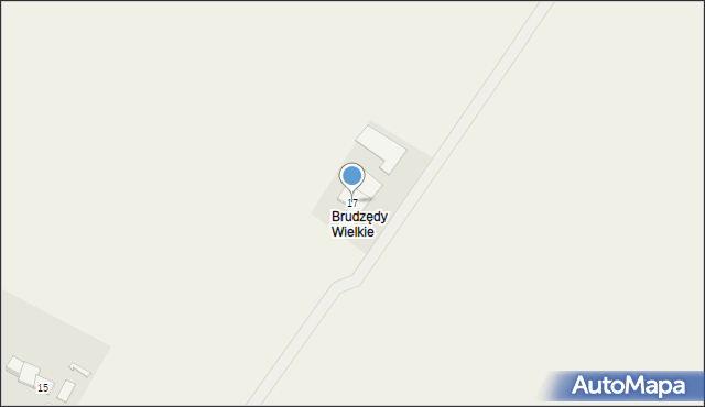 Brudzędy, Brudzędy, 17, mapa Brudzędy