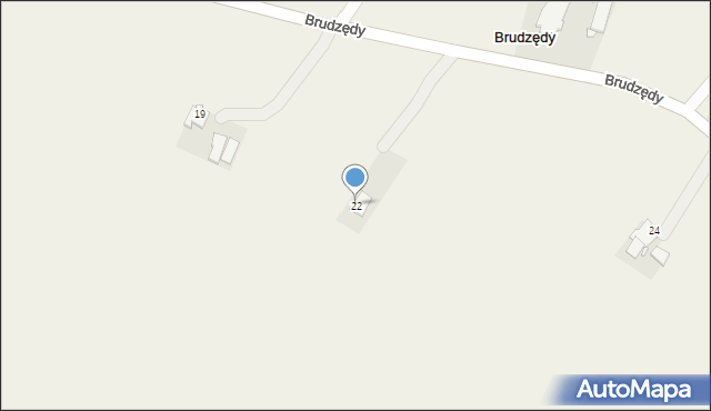 Brudzędy, Brudzędy, 22, mapa Brudzędy