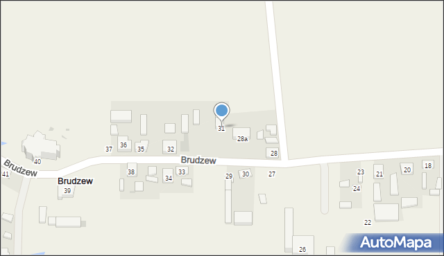 Brudzew, Brudzew, 31, mapa Brudzew