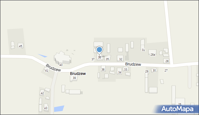 Brudzew, Brudzew, 36, mapa Brudzew