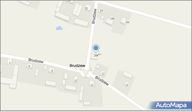 Brudzew, Brudzew, 24a, mapa Brudzew