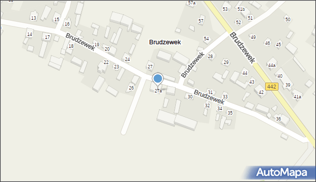 Brudzewek, Brudzewek, 27a, mapa Brudzewek