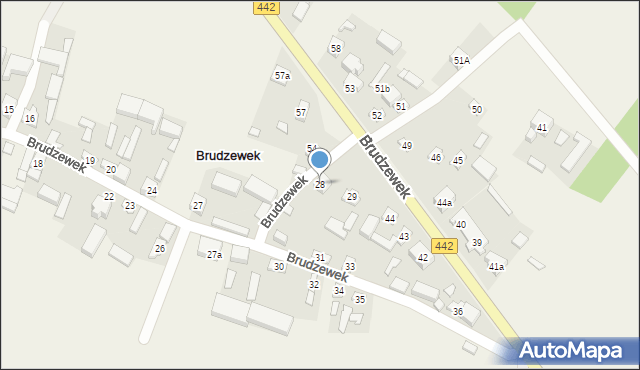 Brudzewek, Brudzewek, 28, mapa Brudzewek