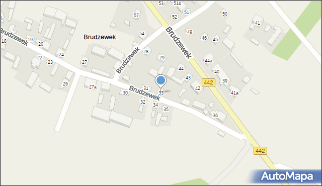 Brudzewek, Brudzewek, 33, mapa Brudzewek