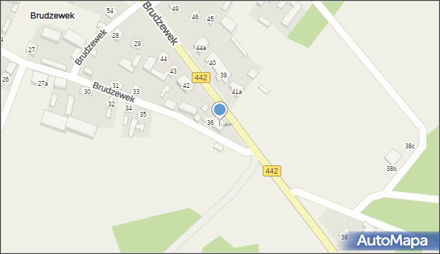 Brudzewek, Brudzewek, 37, mapa Brudzewek