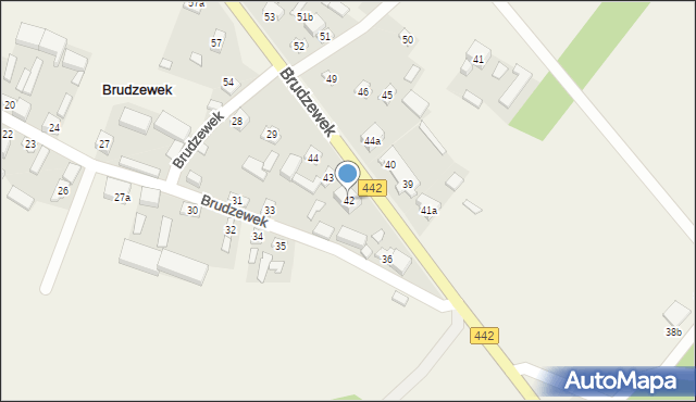 Brudzewek, Brudzewek, 42, mapa Brudzewek