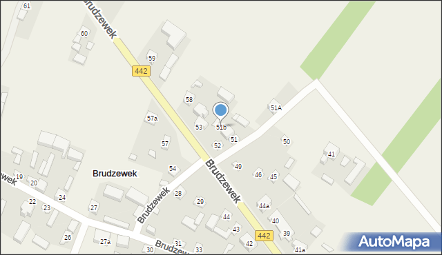 Brudzewek, Brudzewek, 51b, mapa Brudzewek