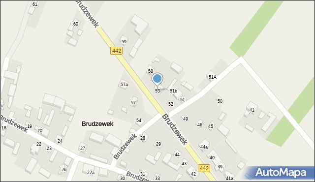 Brudzewek, Brudzewek, 53, mapa Brudzewek