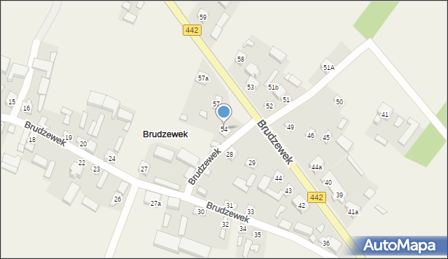 Brudzewek, Brudzewek, 54, mapa Brudzewek