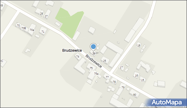 Brudzewice, Brudzewice, 26, mapa Brudzewice