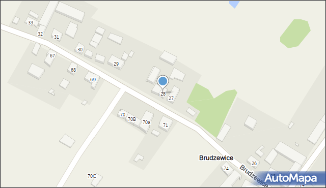 Brudzewice, Brudzewice, 28, mapa Brudzewice