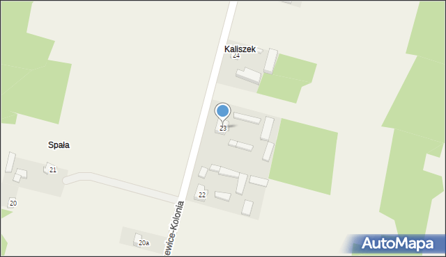 Brudzewice-Kolonia, Brudzewice-Kolonia, 23, mapa Brudzewice-Kolonia