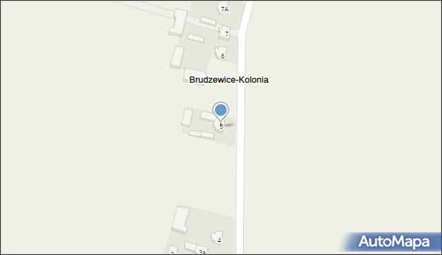 Brudzewice-Kolonia, Brudzewice-Kolonia, 5, mapa Brudzewice-Kolonia