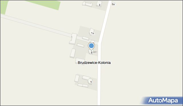 Brudzewice-Kolonia, Brudzewice-Kolonia, 6, mapa Brudzewice-Kolonia