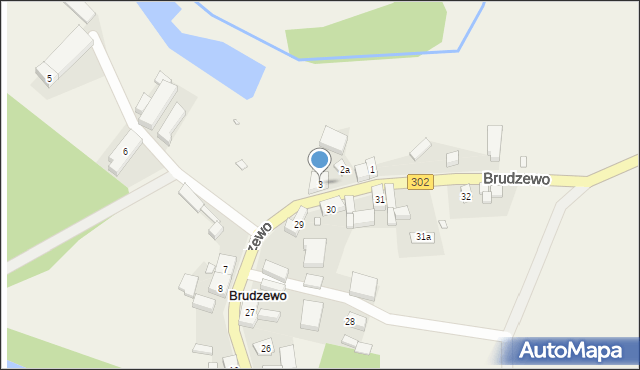 Brudzewo, Brudzewo, 3, mapa Brudzewo