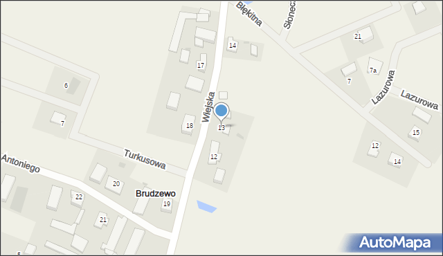 Brudzewo, Brudzewo, 13, mapa Brudzewo