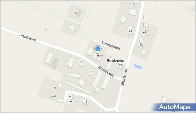 Brudzewo, Brudzewo, 20, mapa Brudzewo