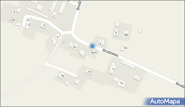 Brudzewo, Brudzewo, 7C, mapa Brudzewo