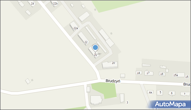 Brudzyń, Brudzyń, 21, mapa Brudzyń