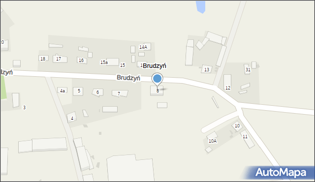 Brudzyń, Brudzyń, 8, mapa Brudzyń