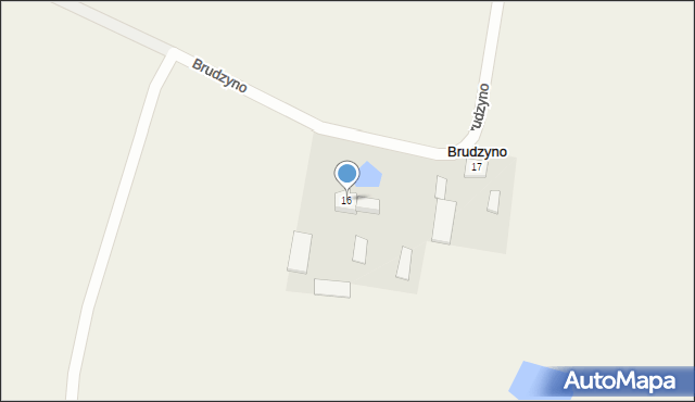 Brudzyno, Brudzyno, 16, mapa Brudzyno