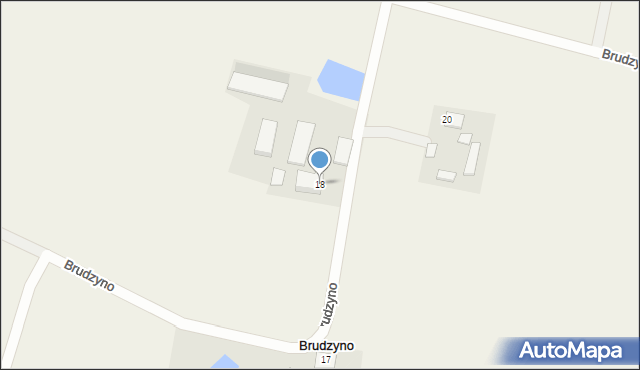 Brudzyno, Brudzyno, 18, mapa Brudzyno