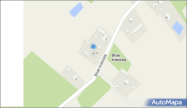 Bruki Kokocka, Bruki Kokocka, 6, mapa Bruki Kokocka