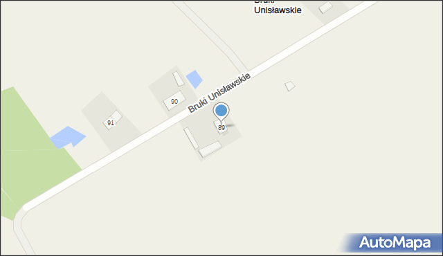 Bruki Unisławskie, Bruki Unisławskie, 89, mapa Bruki Unisławskie