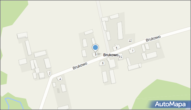 Brukowo, Brukowo, 3, mapa Brukowo