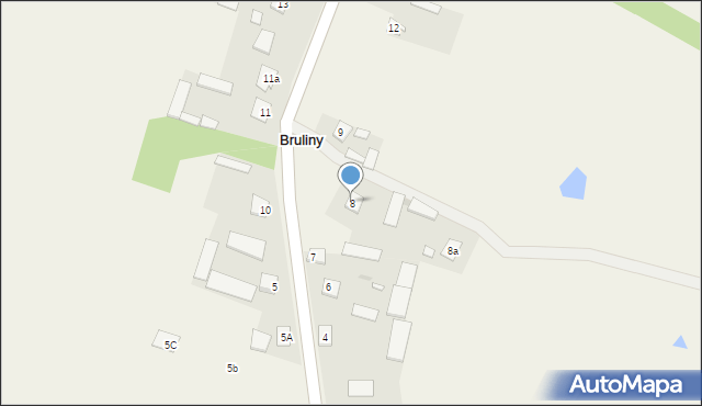 Bruliny, Bruliny, 8, mapa Bruliny