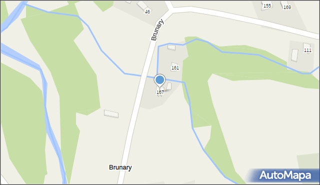 Brunary, Brunary, 167, mapa Brunary