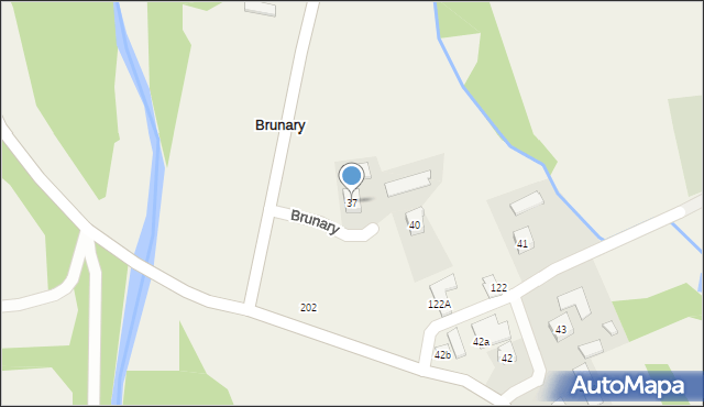 Brunary, Brunary, 37, mapa Brunary