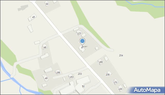 Brunary, Brunary, 47, mapa Brunary